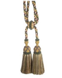 Safari Cut Fringe Tieback A Hunter bordeaux by  Scalamandre Trim 