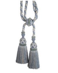 Safari Cut Fringe Tieback A Teal by  Scalamandre Trim 