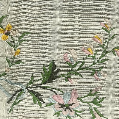 Old World Weavers Broche Orleans Multi On Wht CLASSICS SB 00019326 Multi SILK SILK Floral Silk  Fabric