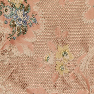 Old World Weavers Frullino Apricot CLASSICS SB 00079451 Orange Upholstery SILK SILK Floral Sheer  Floral Silk  Fabric
