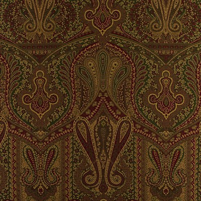 Old World Weavers Cachemire Persiano Marrone SB 00960343 Red SILK SILK Luxury Silk  Fabric