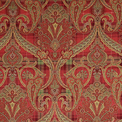 Scalamandre Highland Fling Reds  Pink SC 000116316 Red Upholstery COTTON COTTON Classic Damask  Plaid and Tartan Fabric
