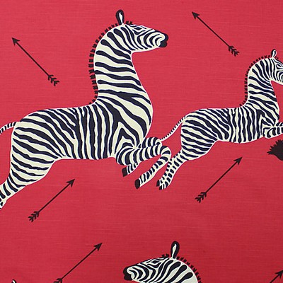 Scalamandre Zebras Masai Red ZEBRA COLLECTION SC 000116496M Red Multipurpose COTTON;27%  Blend Jungle Safari  Fun Print Outdoor Fabric