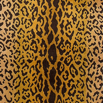 Scalamandre Leopardo Ivory Gold  Black SC 000126168MM Beige SILK;27%  Blend Animal Print  Fabric