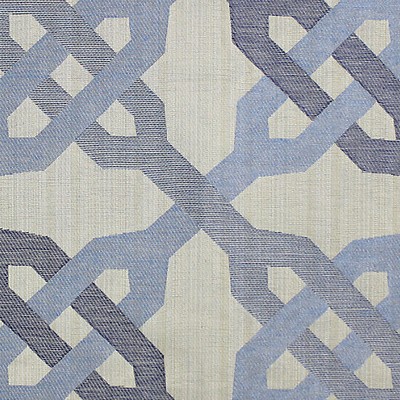 Scalamandre Alexander Indigo BELLE JARDIN COLLECTION SC 000126976 Blue Upholstery COTTON;31%  Blend Lattice and Fretwork  Fabric