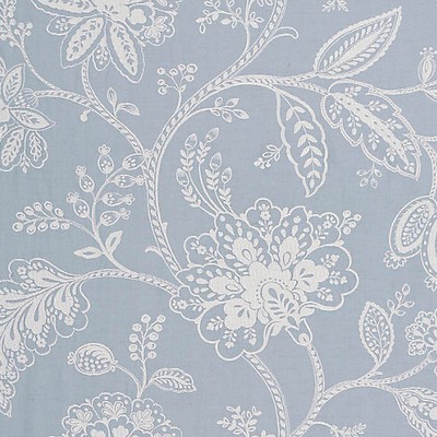 Scalamandre Kaveri Vine Sky SPRING 2015 SC 000127011 Blue Multipurpose COTTON;45%  Blend Jacobean Floral  Fabric