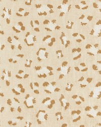 Broderie Leopard Camel On Cream by   