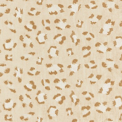 Scalamandre Broderie Leopard Camel On Cream SPRING 2016 SC 000127075 Brown Upholstery VISCOSE;37%  Blend Animal Print  Fabric