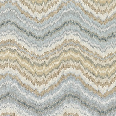 Scalamandre Bergamo Embroidery Mineral FALL 2016 SC 000127096 Grey Upholstery LINEN;44%  Blend Wavy Striped  Fabric
