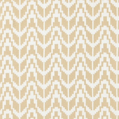 Scalamandre Chevron Embroidery Straw FALL 2016 SC 000127103 Yellow Multipurpose COTTON;35%  Blend Crewel and Embroidered  Zig Zag  Fabric