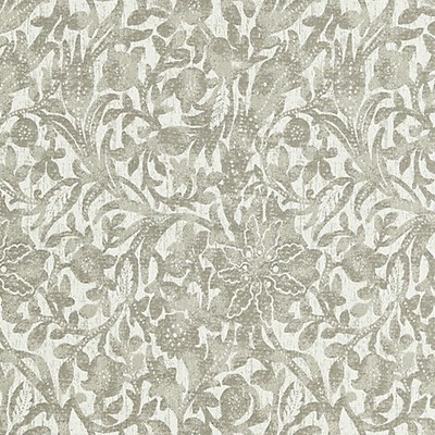 Scalamandre Bali Floral Stone ISOLA INDOOR/OUTDOOR COLLECTION SC 000127195 Grey SOLUTION-DYED  Blend Floral Outdoor  Fabric