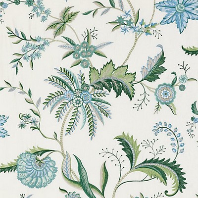 Scalamandre Seraphine Embroidered Silk Meadow THE METROPOLITAN MUSEUM OF ART SC 000127325 Green Multipurpose SILK  Blend Traditional Floral  Floral Embroidery Embroidered Silk  Floral Silk  Luxury Silk  Fabric