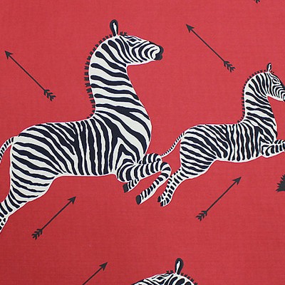 Scalamandre Zebras Masai Red ZEBRA COLLECTION;OUTDOOR COLLECTION; SC 000136378 Red Upholstery SOLUTION  Blend Jungle Safari  Fun Print Outdoor Fabric