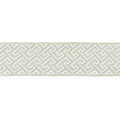 Scalamandre Trim Labyrinth Embroidered Tape Sand CHINOIS CHIC TRIMMING SC 0001T3319 Brown 55% COTTON; 45% SPUN POLYESTER  Trim Border Wide  Trim Tape 