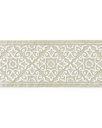 Ornamental Embroidered Tape Linen by   