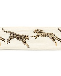 Leaping Cheetah Embrdry Tape Dune by   