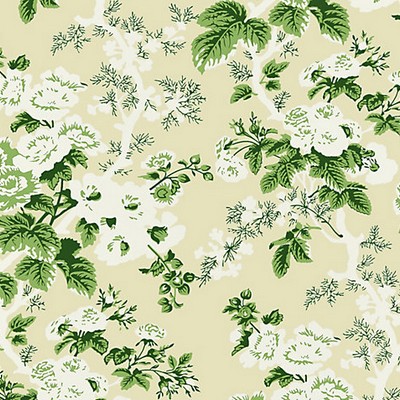 Scalamandre Wallcoverings Ascot Floral Print Verdure SC 0001WP88372 100% VINYL COATED PAPER Traditional Flower Wallpaper Flower Wallpaper 