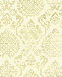 Surat Sisal Burnished Gold On Cream by  Scalamandre Wallcoverings 