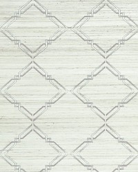Monroe Embroidered Grasscloth Glacier by   