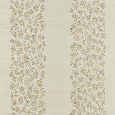 Scalamandre Wallcoverings Catwalk Embellished Grasscloth Pearl Soiree SC 0001WP88446 Beige 55% BEADS 35% GRASSCLOTH 5% COTTON 4% RAYON YARN 1% NYLON Animal Print Novelty Prints Striped 