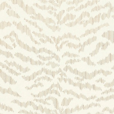Scalamandre Wallcoverings Tigress Wallcovering Frost SC 0001WP88506 White  Animal Print 