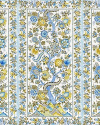 Metropolitan Palampore Mural Sky And Sunlight by  Scalamandre Wallcoverings 