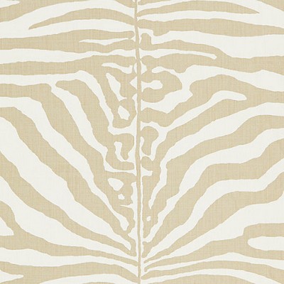 Scalamandre Zebra Sahara SC 000216366M Beige Upholstery LINEN LINEN Animal Print  Printed Linen  Fabric