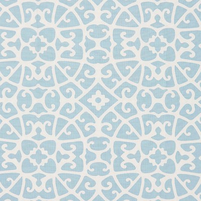 Scalamandre Anshun Lattice Sky FALL 2015 SC 000216559 Blue Multipurpose LINEN;48%  Blend Lattice and Fretwork  Fabric