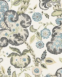 Cumbria Hand Block Print Smoke On Ivory by   