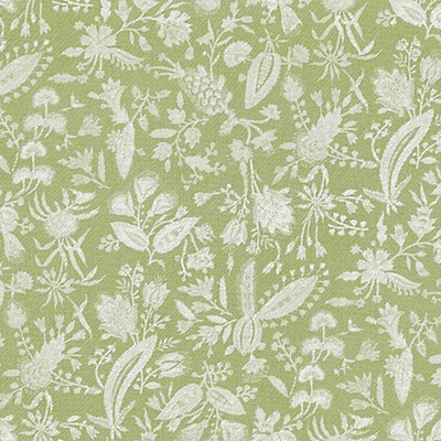 Scalamandre Tulia Linen Print Willow Norden SC 000216605 LINEN LINEN Jacobean Floral  Floral Linen  Fabric