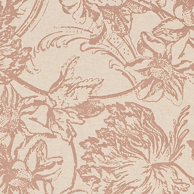 Scalamandre Alma Silhouette Print Rosewood CALABRIA SC 000216614 Pink Upholstery COTTON COTTON