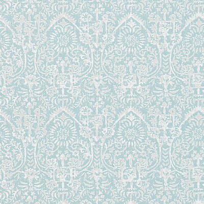 Scalamandre Sarong Surf ENDLESS SUMMER SC 000227058 Blue Upholstery SOLUTION  Blend Fun Print Outdoor Ethnic and Global  Fabric