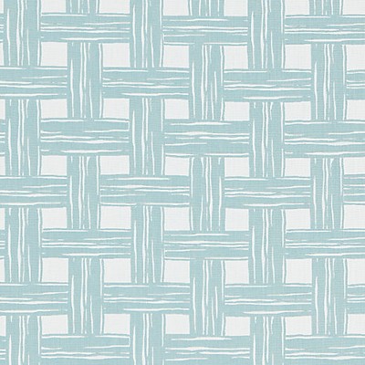 Scalamandre Bamboo Lattice Surf ENDLESS SUMMER SC 000227059 Blue Upholstery SOLUTION  Blend Fun Print Outdoor Lattice and Fretwork  Fabric