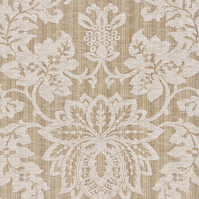 Scalamandre Metalline Damask Flax MODERN LUXURY SC 000227136 Upholstery LINEN;24%  Blend Classic Damask  Fabric