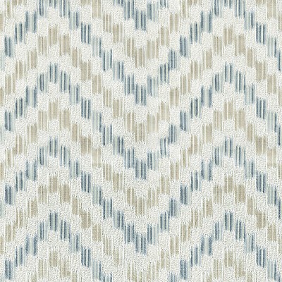 Scalamandre Ankara Velvet Cloud SC 000227170 Blue Upholstery RAYON;31%  Blend Zig Zag  Patterned Velvet  Fabric