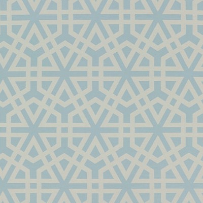 Scalamandre Lisbon Weave Surf ISOLA INDOOR/OUTDOOR COLLECTION SC 000227198 Blue POLYESTER  Blend Fun Print Outdoor Lattice and Fretwork  Fabric