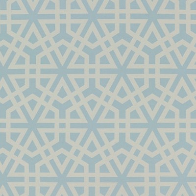 Scalamandre Lisbon Weave Surf ISOLA INDOOR/OUTDOOR COLLECTION SC 000227198 Blue POLYESTER  Blend Fun Print Outdoor Lattice and Fretwork  Fabric