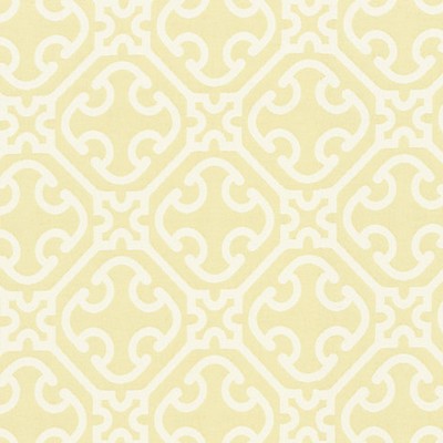 Scalamandre Ailin Lattice Weave Canary CHINOIS CHIC SC 000227214 Yellow COTTON|45%  Blend Oriental  Lattice and Fretwork  Fabric
