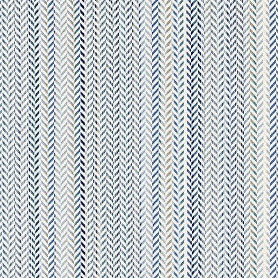 Scalamandre Arrow Stripe Fountain SAHARA SC 000227254 Blue Upholstery POLYESTER  Blend Zig Zag  Striped  Fabric
