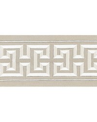 Imperial Embroidered Tape Pearl Grey by   