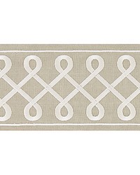 Soutache Embroidered Tape Pearl Grey by   