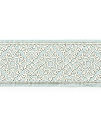 Ornamental Embroidered Tape Aquamarine by   