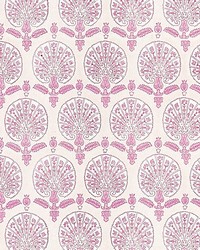 Karanfil Block Print Wallpaper Rose Petal by  Scalamandre Wallcoverings 