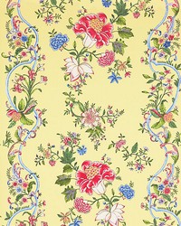 Camellia Trellis Wallcovering Butter Blue by  Scalamandre Wallcoverings 