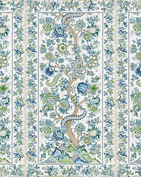 Metropolitan Palampore Mural Aegean by  Scalamandre Wallcoverings 