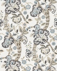 Cumbria Wallcovering Smoke On Ivory by  Scalamandre Wallcoverings 