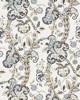Scalamandre Wallcoverings CUMBRIA WALLCOVERING SMOKE ON IVORY