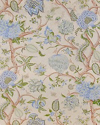 Pondicherry Blue Green On Cream by   