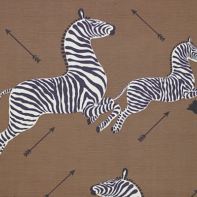 Scalamandre Zebras Safari Brown ZEBRA COLLECTION SC 000316496M Brown COTTON;27%  Blend Jungle Safari  Fun Print Outdoor Fabric