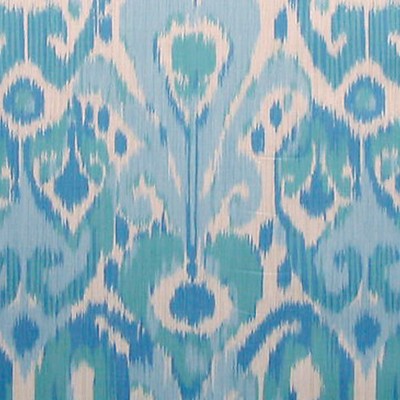Scalamandre Greystone Blues On Cream AVALON COLLECTION SC 000316527 Blue Multipurpose COTTON COTTON Ikat Fabric